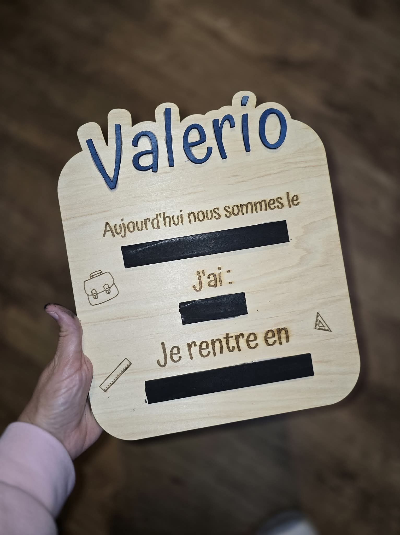 Pancarte de rentrée scolaire personnalisée – Souvenir photo enfant